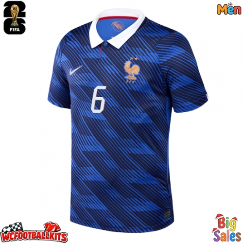 France Eduardo Camavinga #6 Replica Home Stadium Shirt World Cup 2026 Short Sleeve